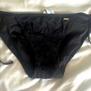PINK Victoria's Secret Black Eyelet Bikini Bottom